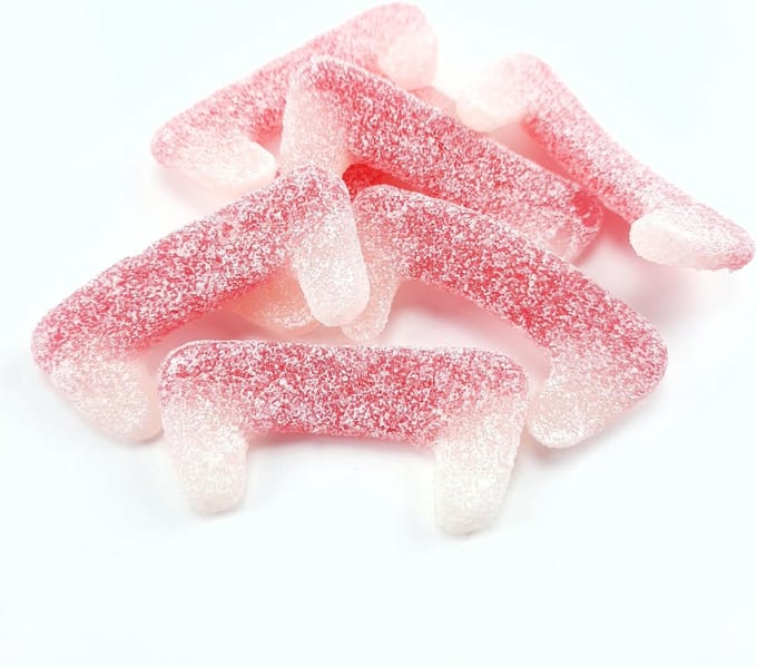 Zure Draculatanden Snoep - 3kg - Rood - Roze - Wit - Zuur