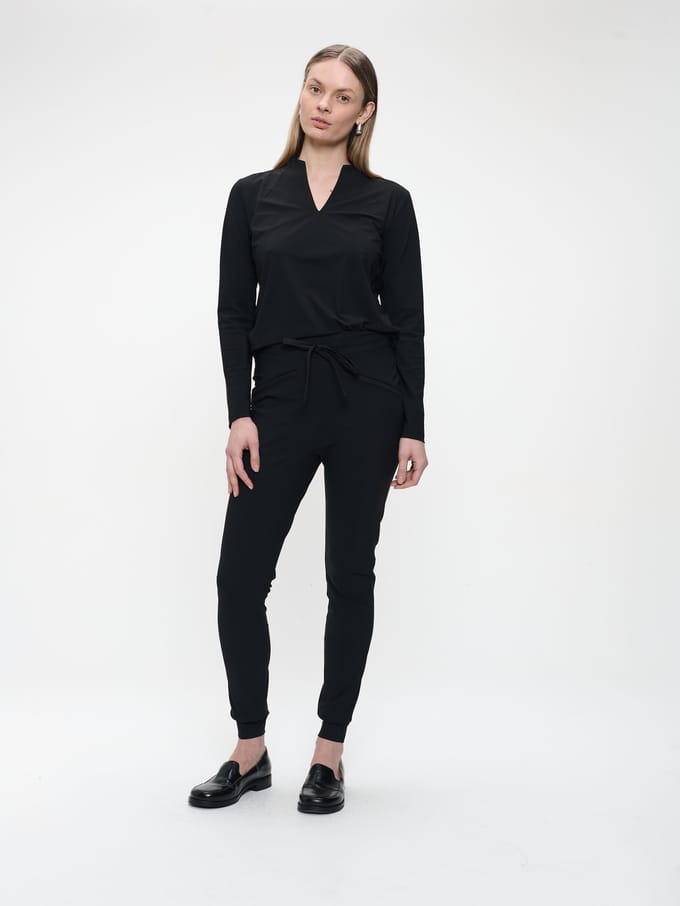 Andrea top LS technical jersey | Black - Black / S