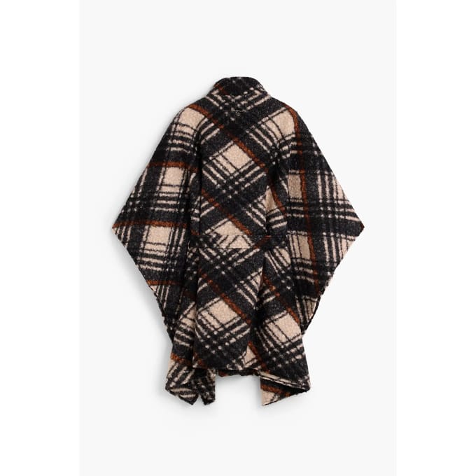 Geruite poncho voor dames Desigual