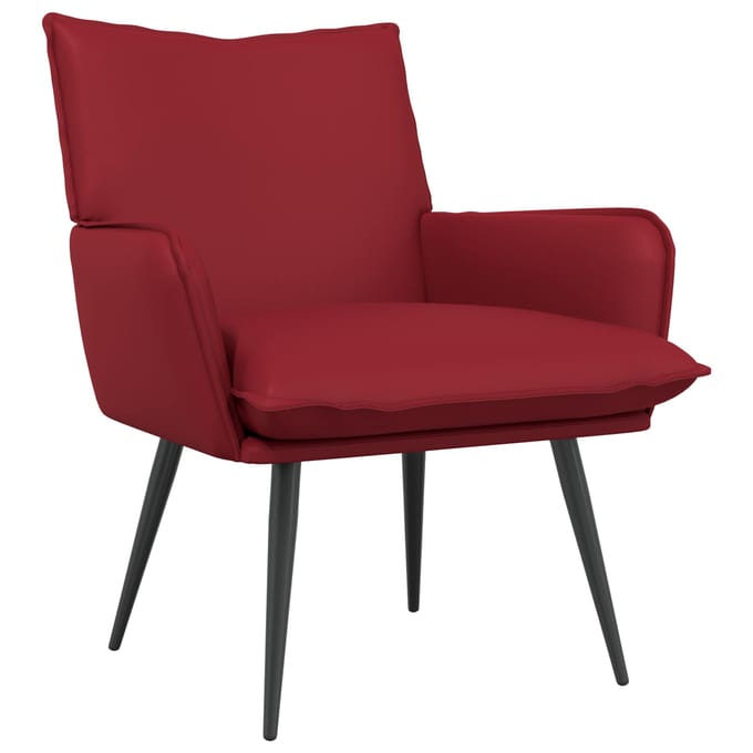 vidaXL - Fauteuil - Wijnrood - Kunstleer
