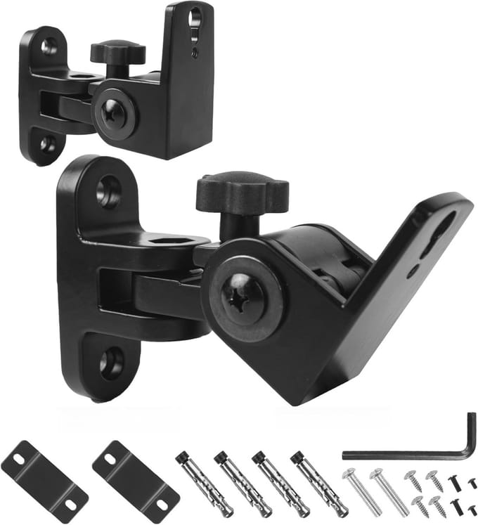 Universele luidspreker wand- en plafondmontagebeugels met 180° aanpassing - Set van 2
