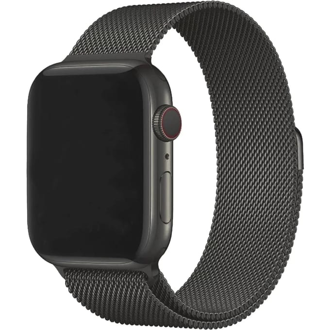 2+2 | Apple Watch Bandje Fiore - Milanese - Zwart