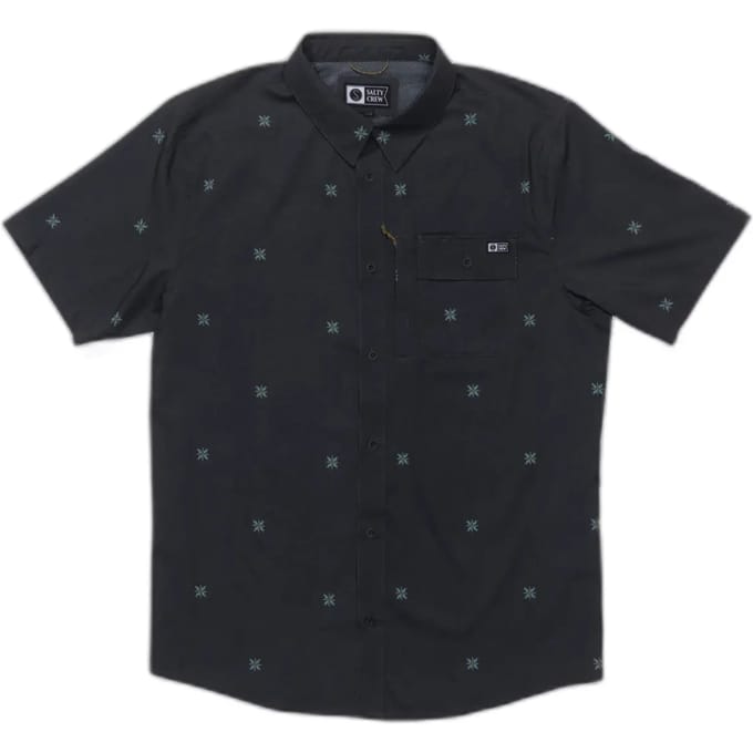 Salty Crew Flagship Uv Button Up Shirt zwart