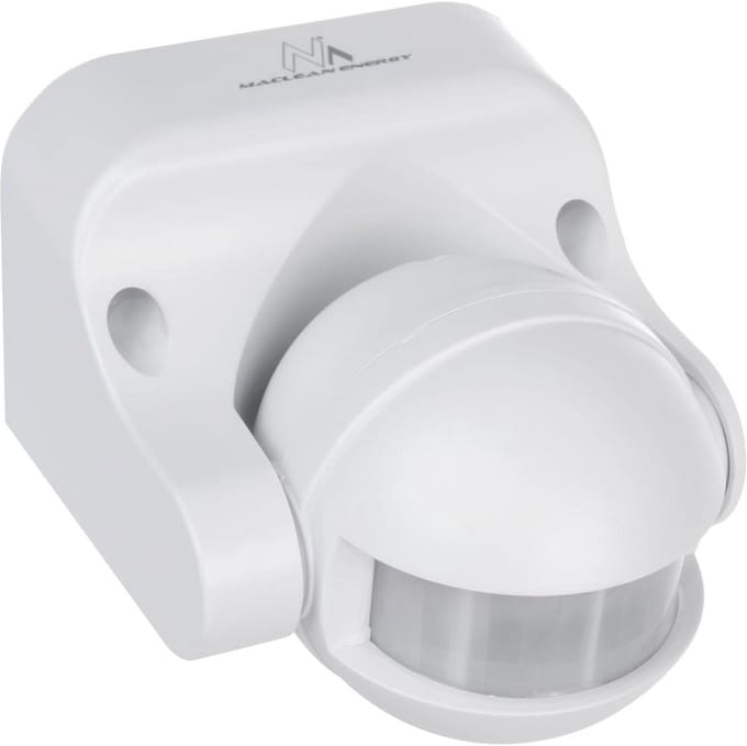 Infrarood Bewegingssensor 180° met Schemersensor voor Binnen en Buiten - IP44, 12m Bereik, 300/1200W