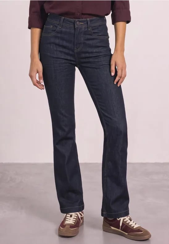 Bootcut-jeans met High Waist en Slim Fit