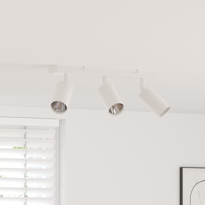 vidaXL Plafondspot met schijnwerpers Wit 38 x 6 x 16 cm Metaal