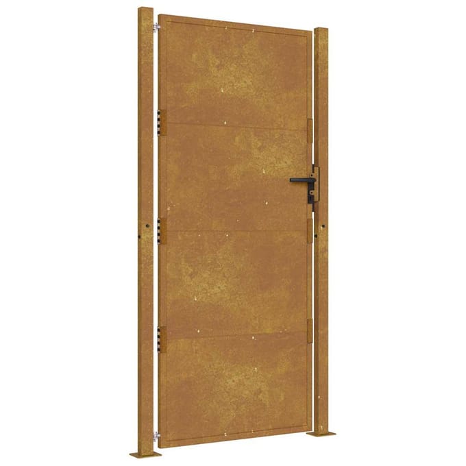 vidaXL - Tuinpoort - 100 - x - 200 - cm - Gepoedercoat - staal - Zwart - Vergrendelbaar