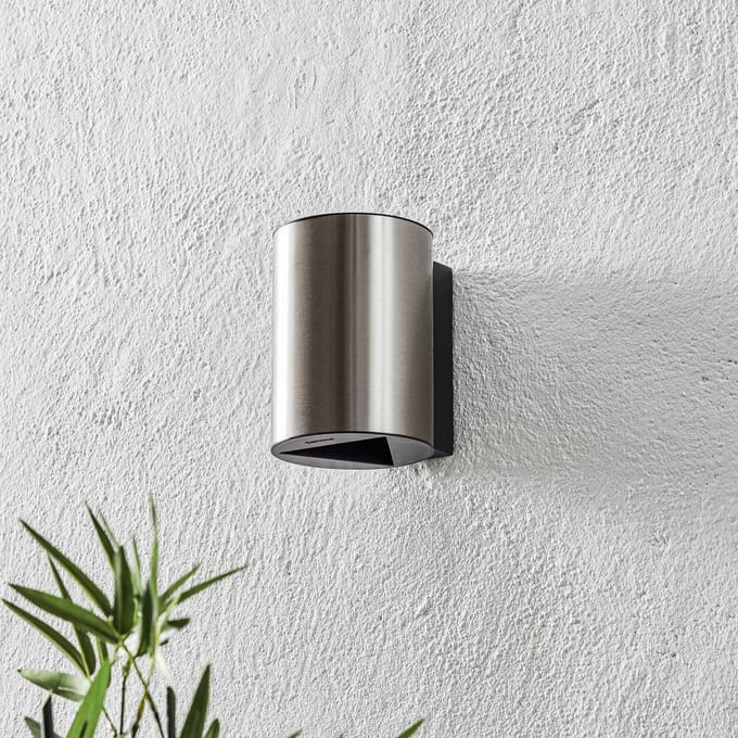 Philips Buxus - LED buiten wandlamp van roestvrij staal