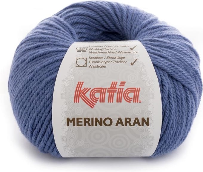 Katia Merino Aran - 45 blauw - Merinogaren
