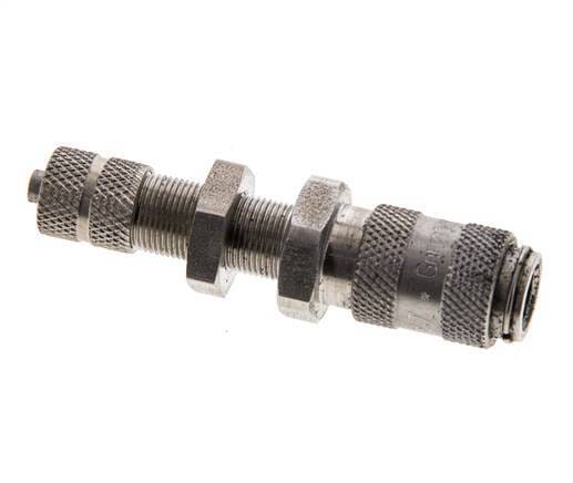 RVS DN 2.7 (Micro) Luchtkoppeling Snelkoppeling 3x4.3 mm Push-On Schotkoppeling - CLS2-NB-S-3