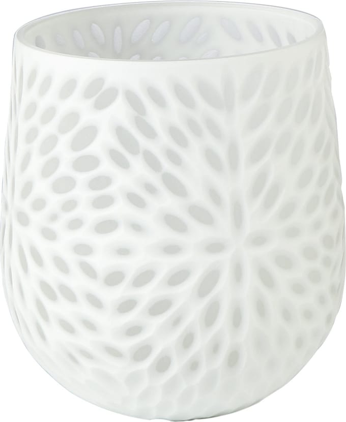 Goebel - Accessoires | Vaas White Carved 17 | Glas - 17cm