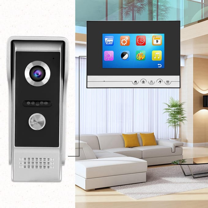 7-inch TFT Video Intercom Deurtelefoon Systeem Intelligente Toegang Deurcamera 110°240V