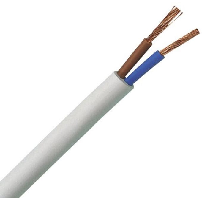 Slangleiding 2 x 0,75 mm², 5 m, Wit