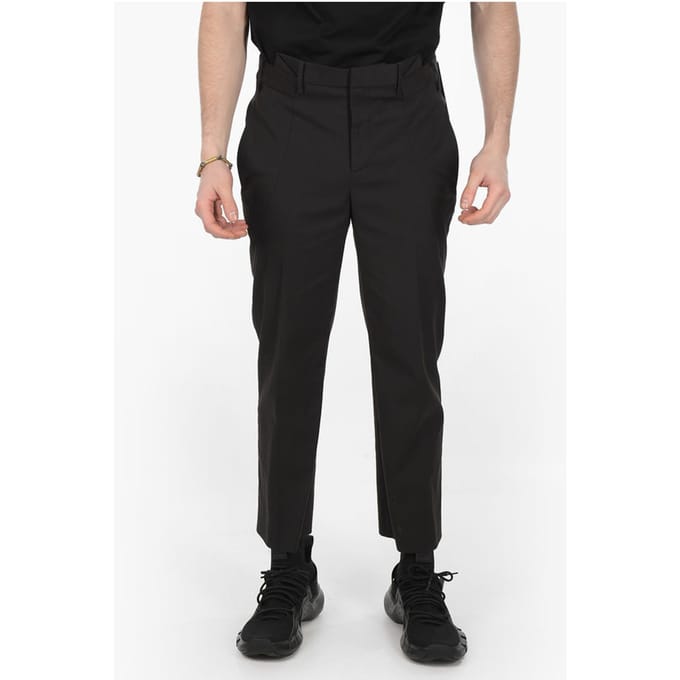 4-pocket broek met riemlus en slanke pasvorm in zwart