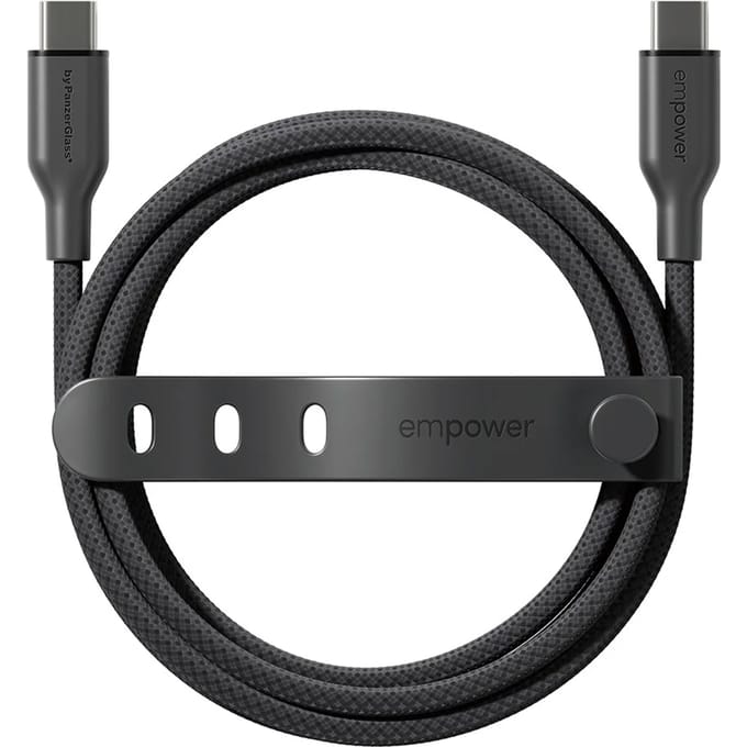 Empower by PanzerGlass Racing USB-C naar USB-C Oplaadkabel - 60W - 1,2 meter - Space Black
