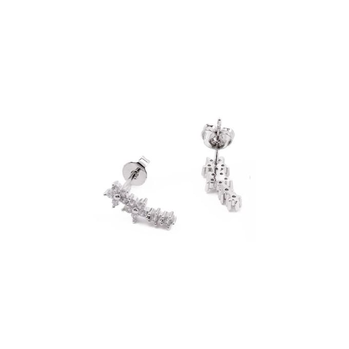 Luxenter Rhodium Plated Briljant Zirkonia Oorbellen - Olea