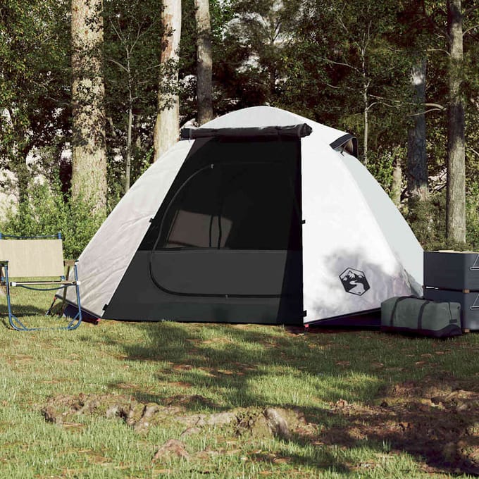 vidaXL - Koepeltent - 2-persoons - waterdicht - verduisterend - stof - wit