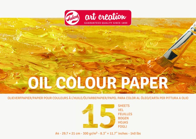 Olieverfpapier talens art creation a4 geel | 3 stuks