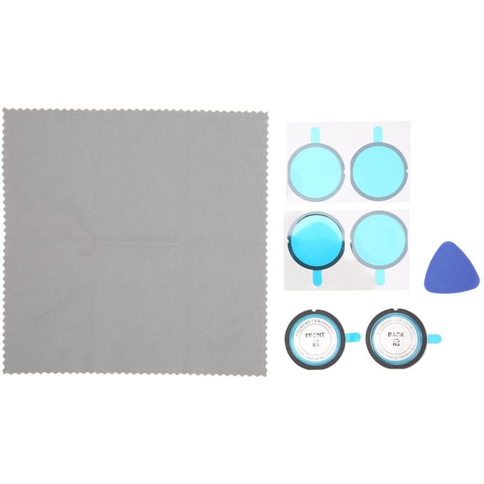 Kit de protections d'objectif doubles, résistantes aux rayures et adhésives, pour caméra d'action panoramique Insta360 X3 gray