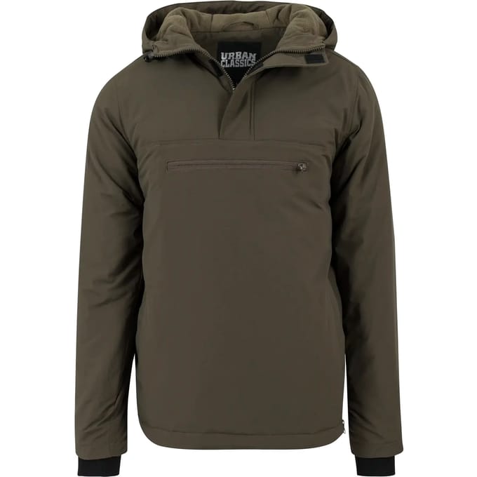 Urban Classics Jas  Padded Pull Over Jacket Tb1443 Olive Mannen Maat - S