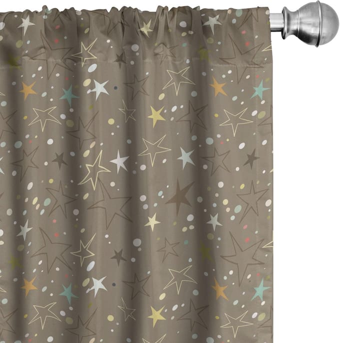 ABAKUHAUS Abstrakt Gordijnen – 2x75x175 cm – Microfaser – Multicolor