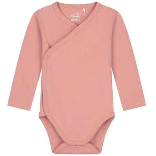 Prénatal basis romper met overslag Dark Pink 44 unisex
