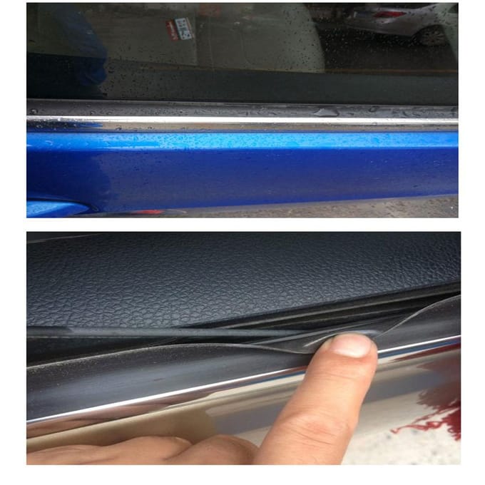 13FT Rubber Auto Zijdeur Vensterglas Afdichting Tochtstrip Regenvizier Universa black