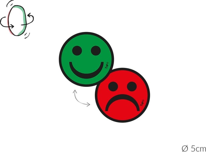 Magnetische smileys 5cm (dubbelzijdig)