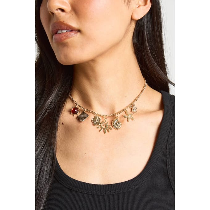 boohoo Dames Gouden Bedel Ketting