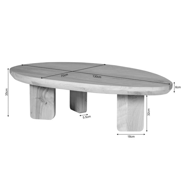 Starfurn salontafel zillah - 70x130x35 cm