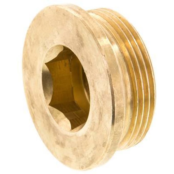 G 1 1/2'' Messing Plug met Binnenzeskant 16 Bar - FL1-M-B-112G-I