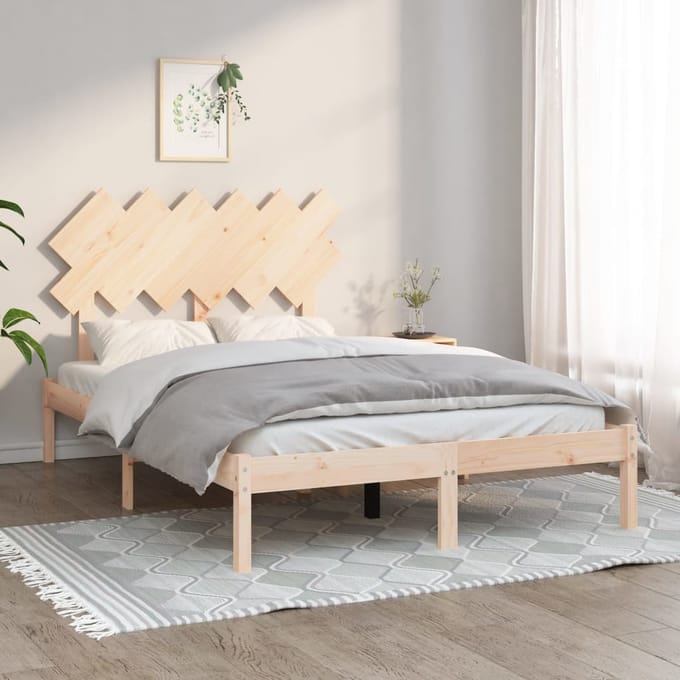 vidaXL - Bedframe - massief - hout - 120x200 - cm