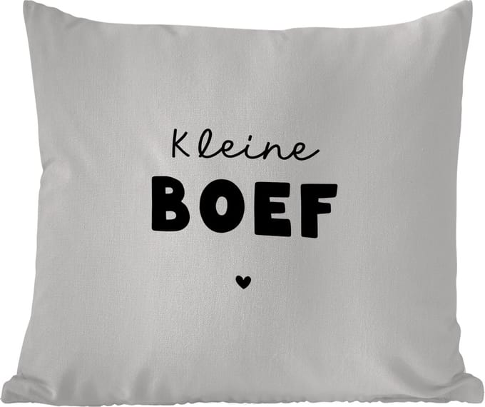 Tuinkussen - Kinderen - Quotes - Kleine boef - Spreuken - 40x40 cm - Weerbestendig
