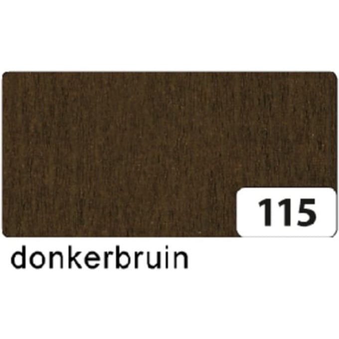 Crêpepapier folia 50x250cm 10vel 115 Chocoladebruin