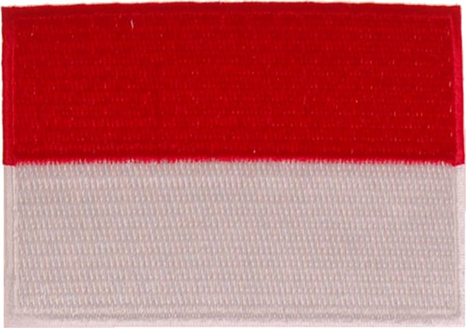 Strijkapplicatie 8x6cm vlag Indonesië