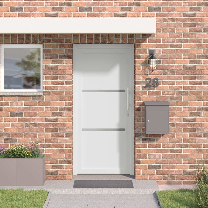 vidaXL - Voordeur - 88 - x - 200 - cm - PVC - Wit