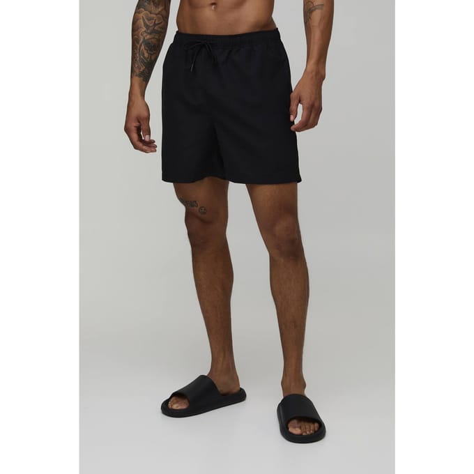 Mid Length BM Autograph Swim Short | Black | Size Medium