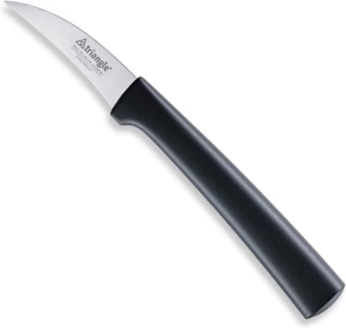 Triangle Gebogen Aardappelschilmesje – RVS – 6 cm Lemmet – Vaatwasserbestendig