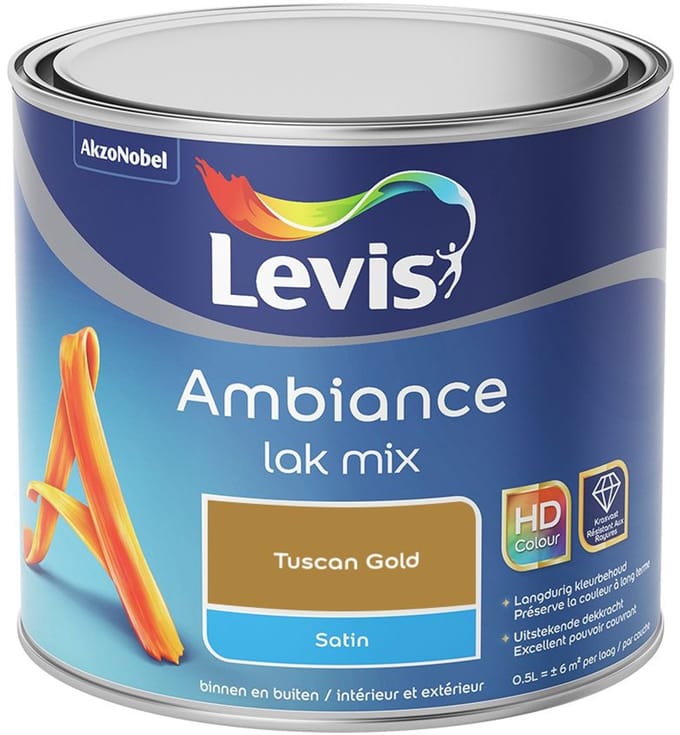 Levis - Ambiance Lak Satin Mix - Tuscan Gold - Mengverf - 0,5 L