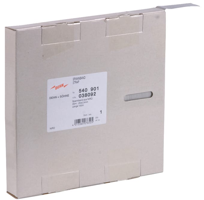 Dehn Roestvrij Staal Spanband 25x0,3mm Lengte 100m V2A - 540901
