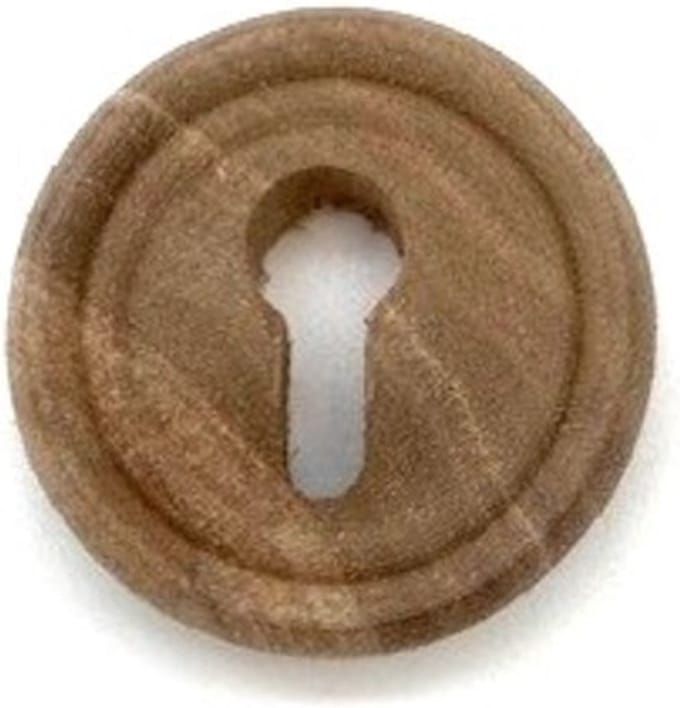 Houten sleutelplaatje Noten rond 40mm