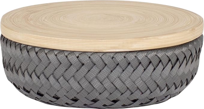 Handed By Wonder XS - Opbergmand rond met deksel- donkergrijs