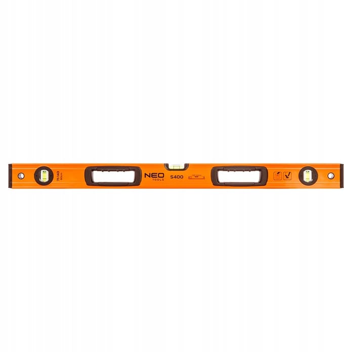 NEO TOOLS Aluminium Waterpas S 400, 3 Etiketten, 80cm