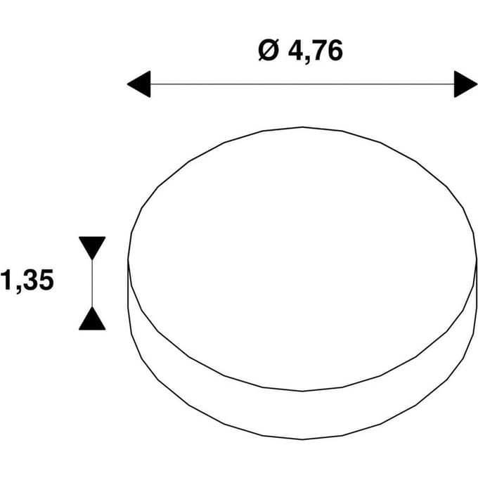 SLV Dekoring Noblo, grijs, Ø 5 cm, kunststof