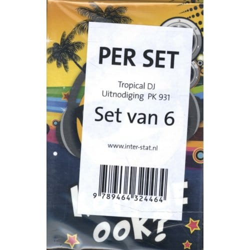 Tropical Dj- Uitnodiging Pk 931 / Set Van 6 - Interstat