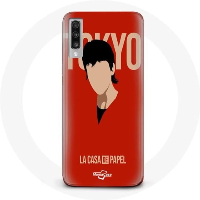 Coque pour Samsung Galaxy A70 La casa de papel Tokyo Fanart logo
