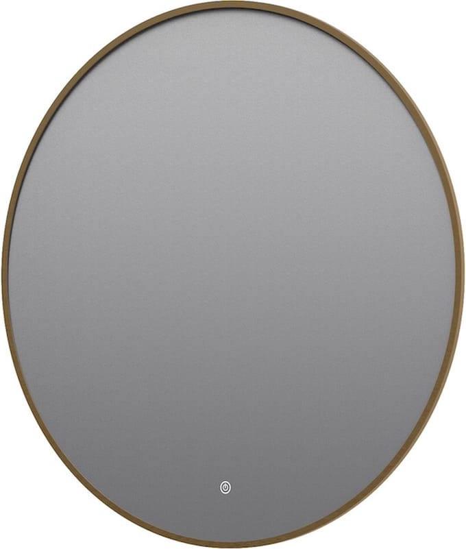 Ronde badkamerspiegel Mauri copper met verwarming, LED verlichting en touch sensor 100x100cm