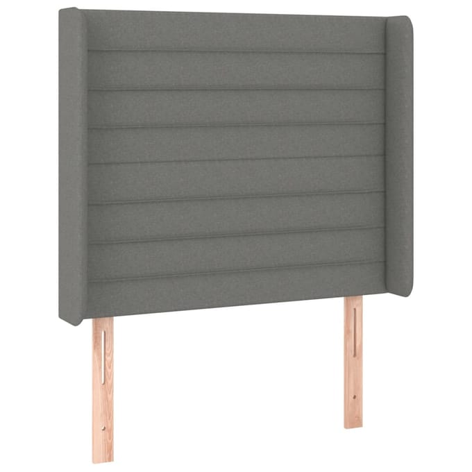 vidaXL - Hoofdbord - LED - 103x16x118/128 - cm - stof - donkergrijs