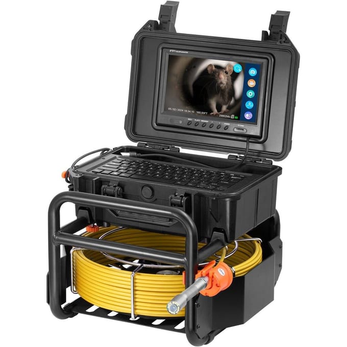 Rioolcamera 230 ft/70m Zelfnivellerende Afvoercamera met 512Hz Zender