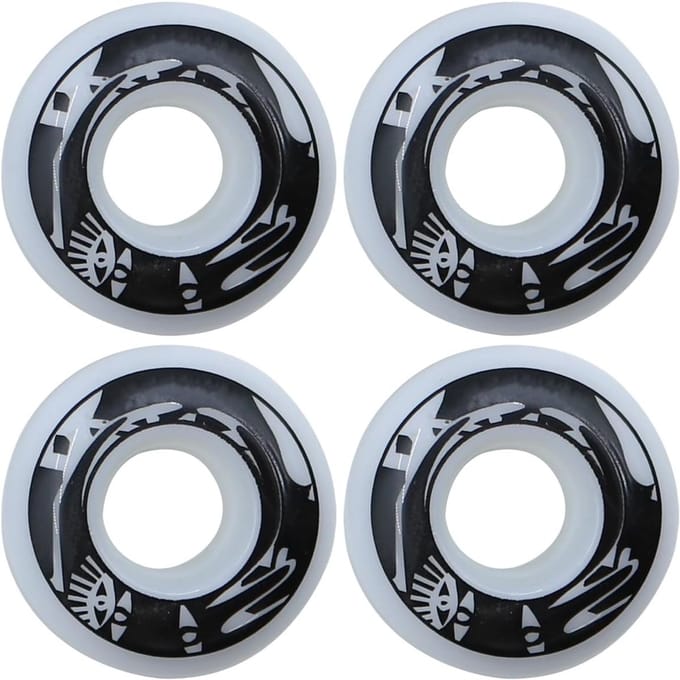 Reservewielen Skateboard - PU Wielen Set - Soepel Rijden - Hoge Elasticiteit - 54 mm Set - Wit